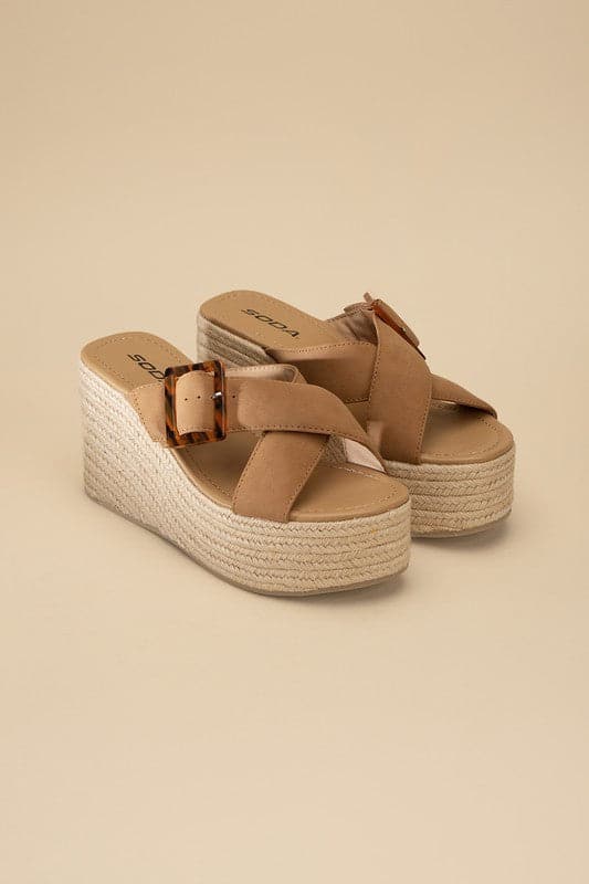 Manta Espadrille Platform Slides.