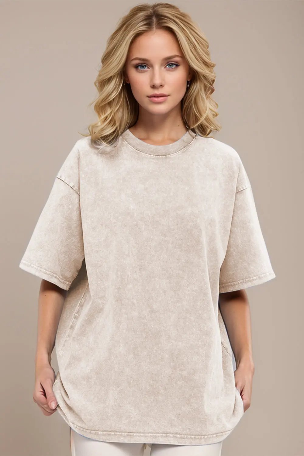 Basic Bae Round Neck Half Sleeve T-Shirt - Love Salve
