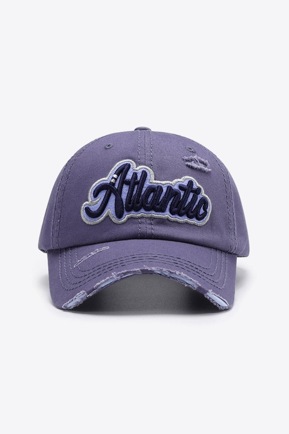 ATLANTIC Graphic Distressed Baseball Cap.