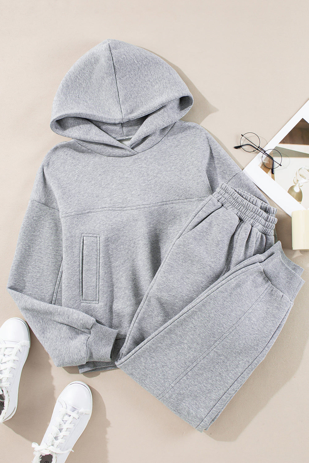 Gray hoodie and joggers set