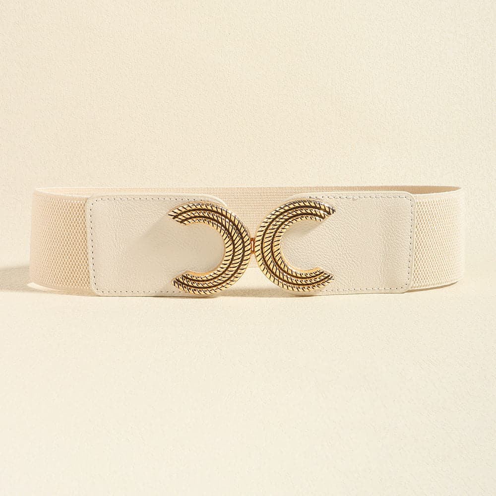 Double C Buckle Elastic Belt.