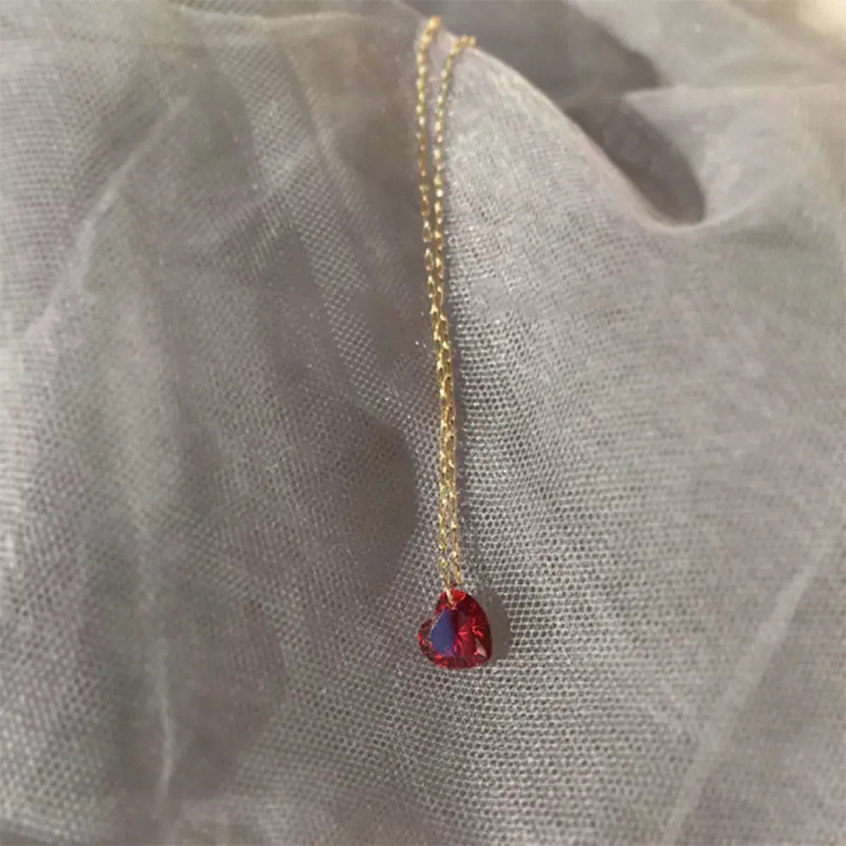 925 Sterling Silver Zircon Heart Necklace Simply Love