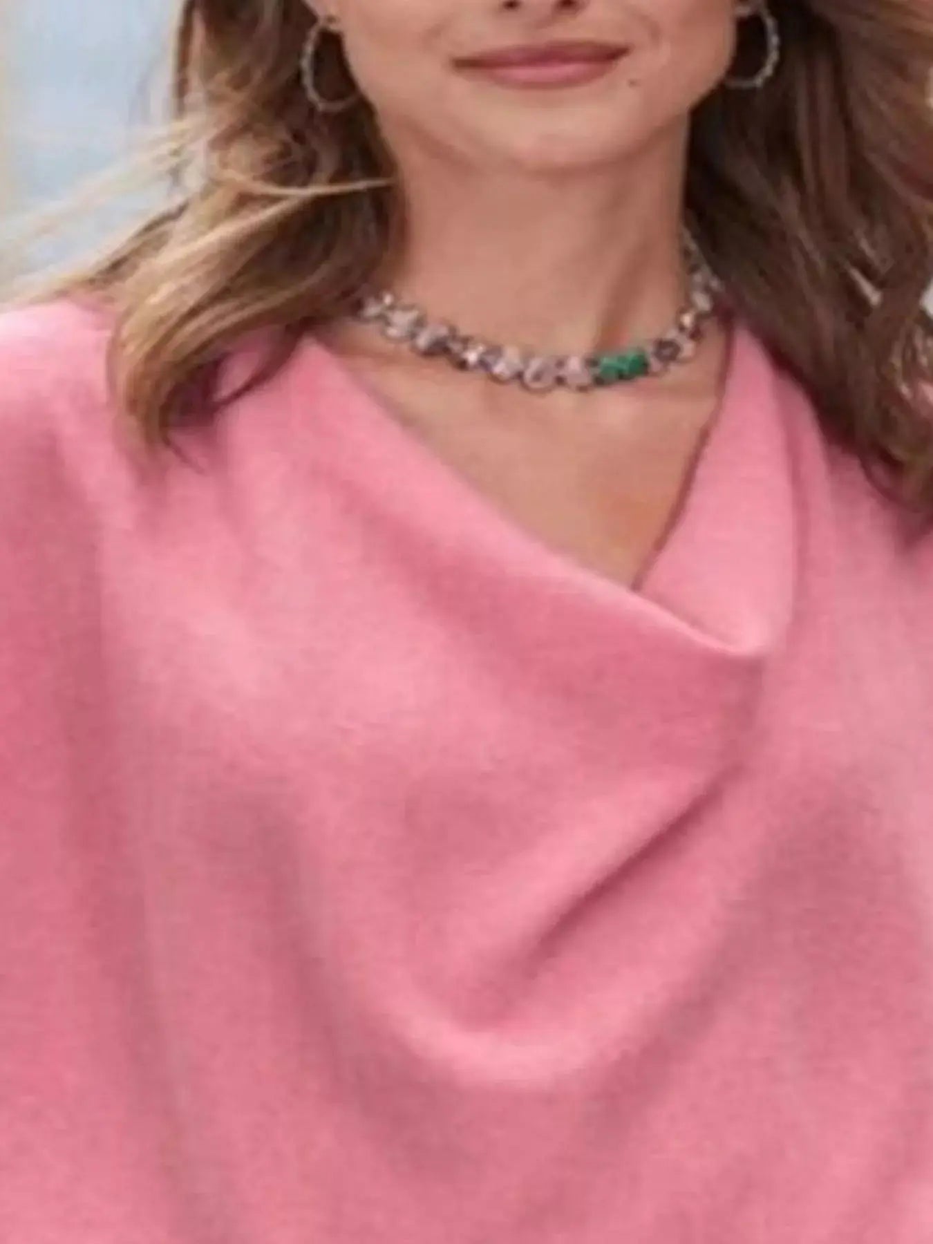 Full Size Cowl Neck Long Sleeve Top Plus Size Simply Love