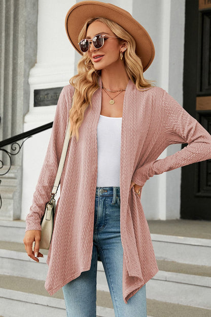 Open Front Long Sleeve Cardigan.