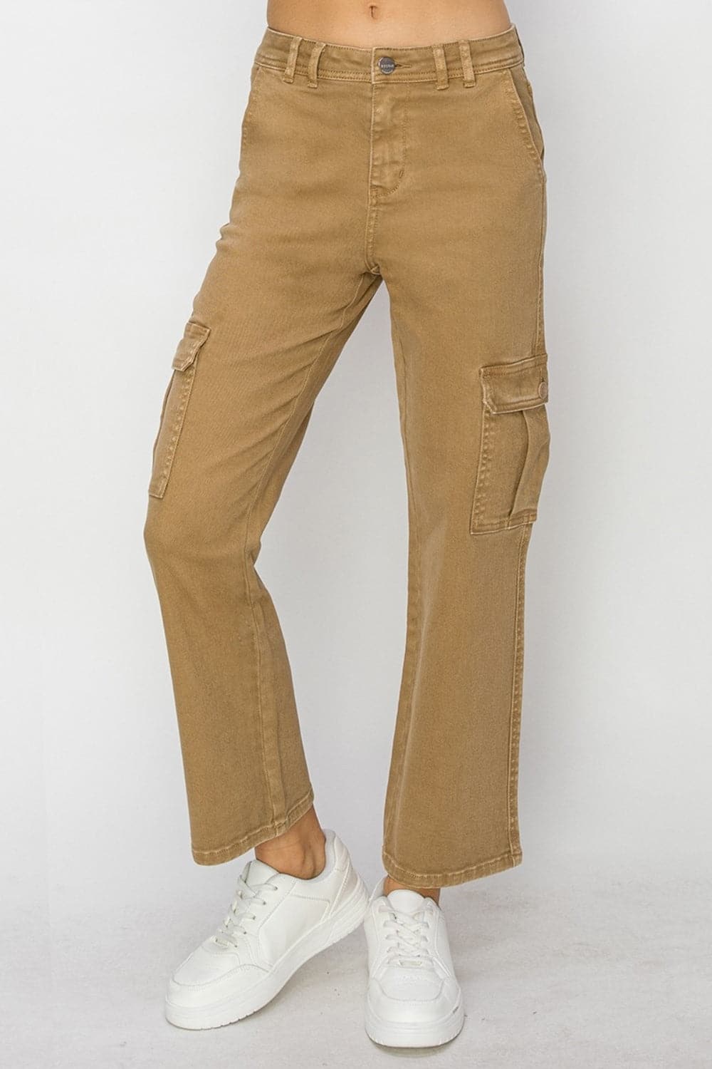 Risen Full Size High Rise Cargo Jeans.