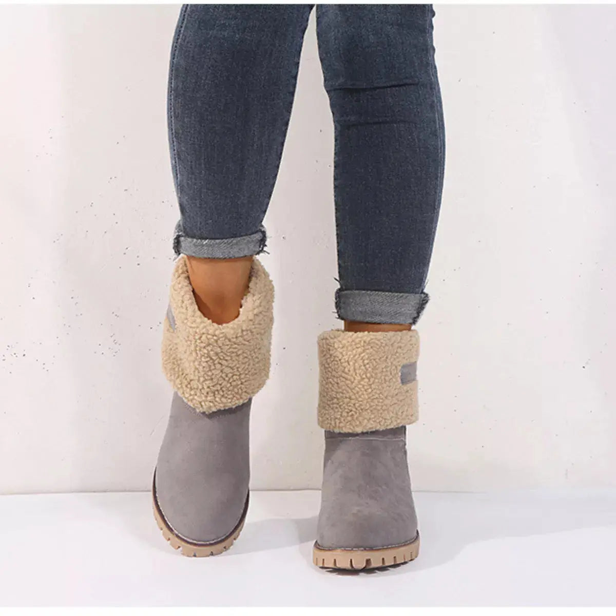 Round Toe Block Heels Boots Simply Love