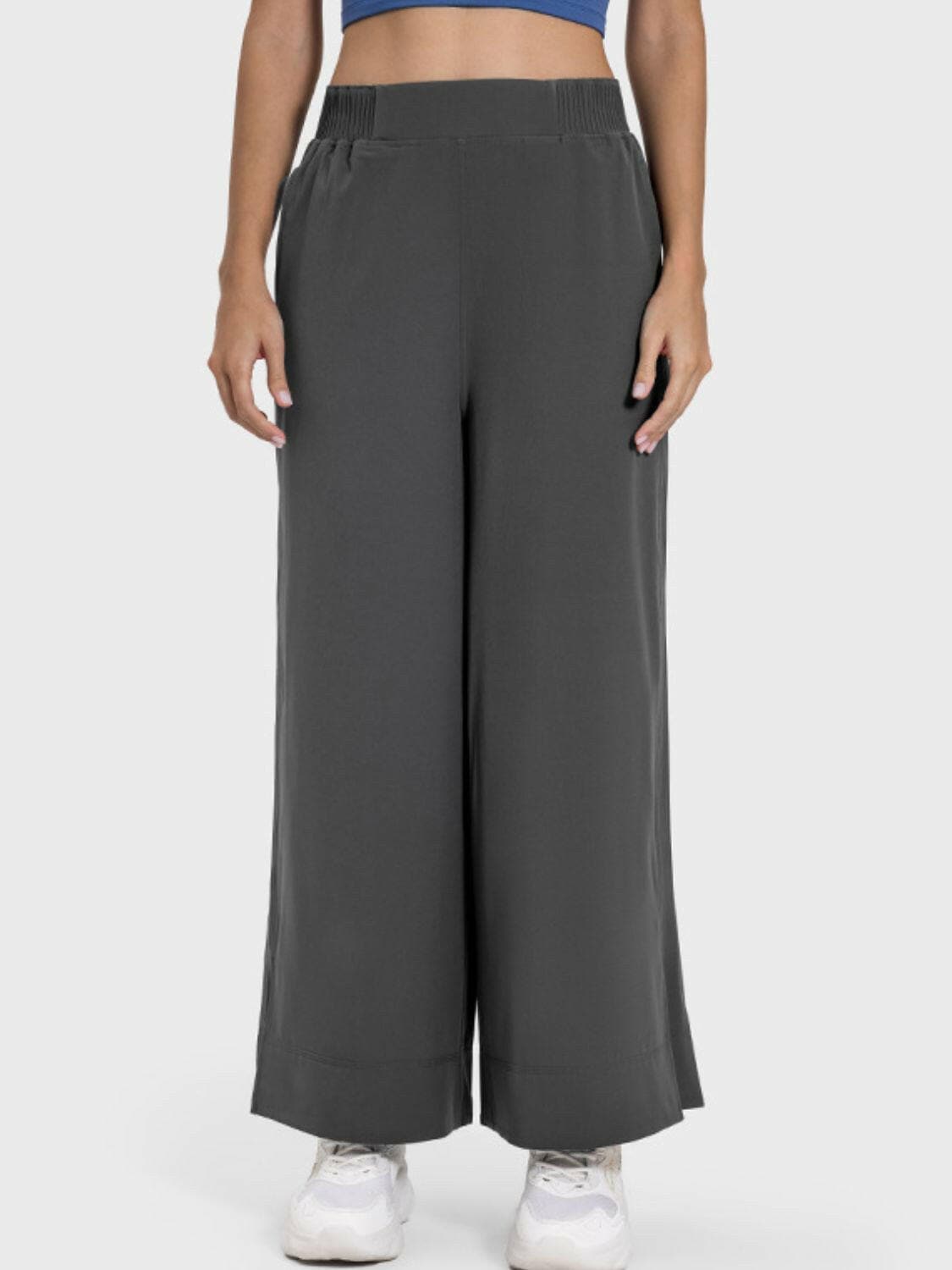 Slit Wide Leg Active Pants.