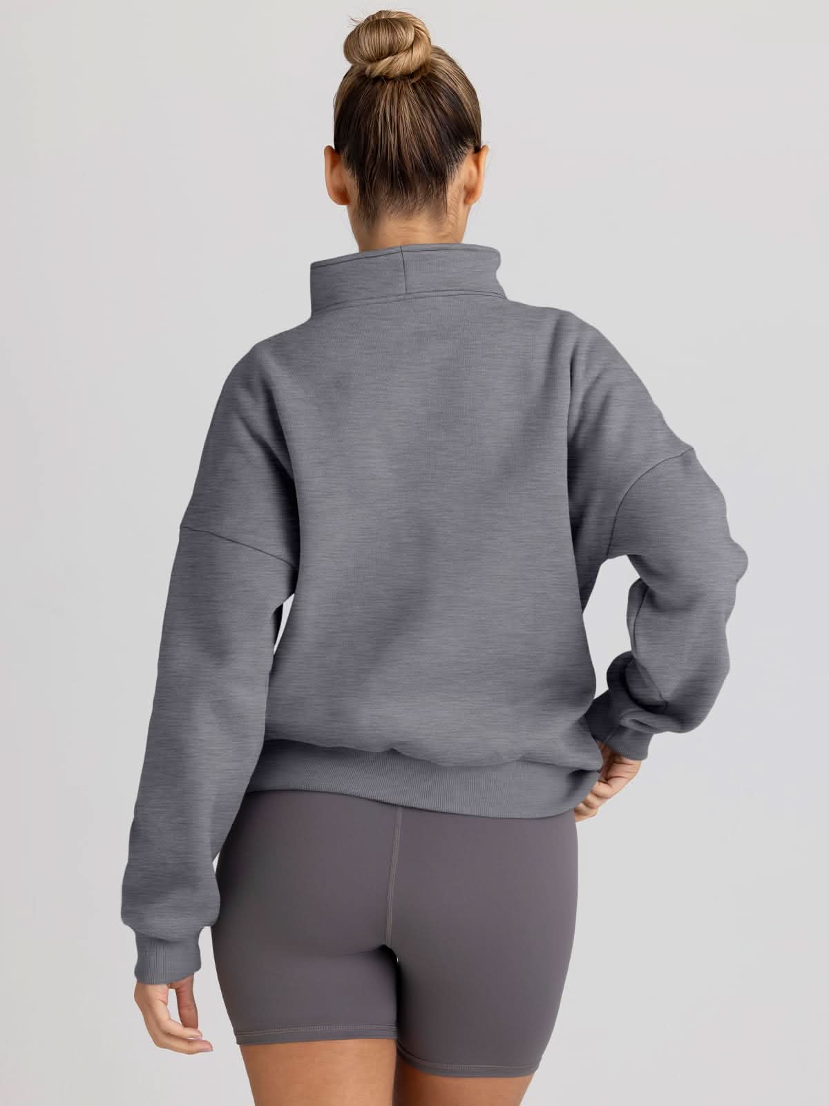 Trendy Queen Sweatshirts Half Zip Pullover Quarter Zip Oversized Hoodies Sweaters Comfy Fall Outfits 2024 Y2K Winter Clothes - Love Salve 