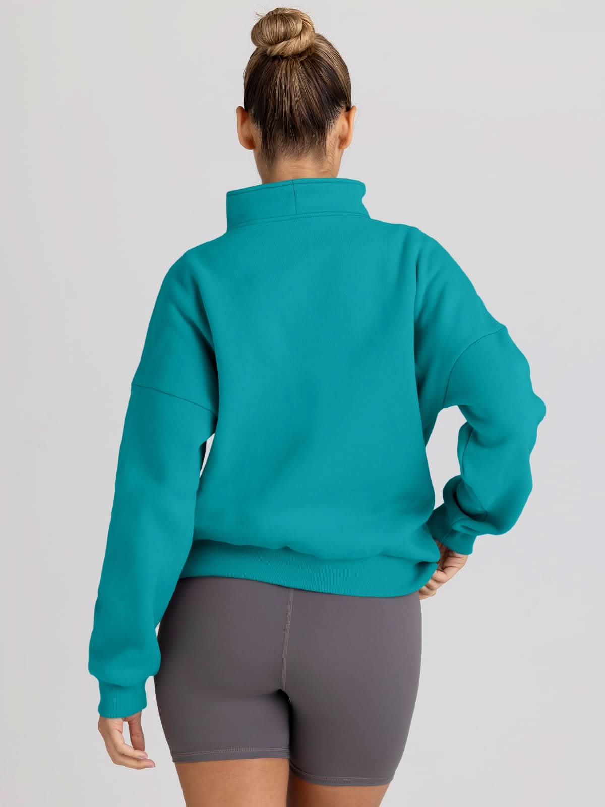 Trendy Queen Sweatshirts Half Zip Pullover Quarter Zip Oversized Hoodies Sweaters Comfy Fall Outfits 2024 Y2K Winter Clothes - Love Salve 