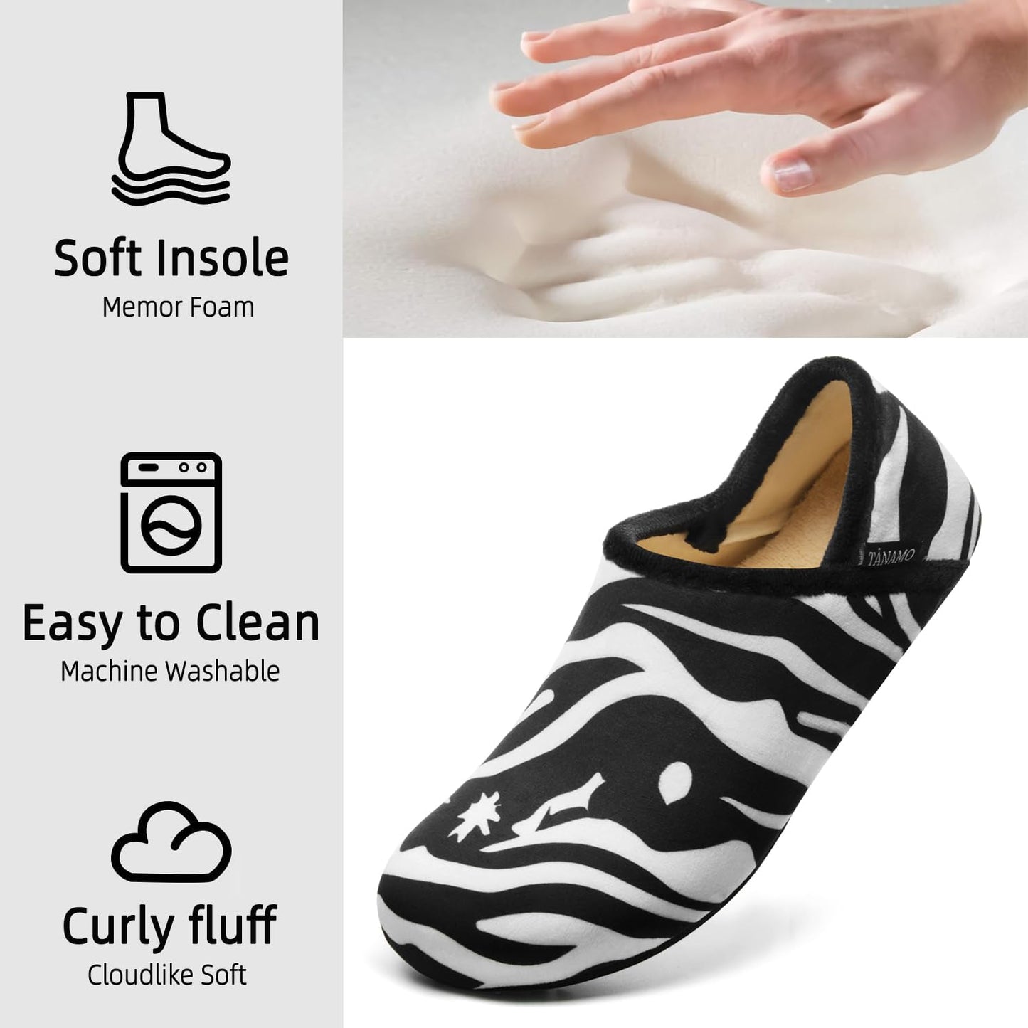 Tanamo House Slippers for Women Men Indoor Barefoot Slippers Socks Furry Slip on House Shoes Cozy Comfy Slippers for Home Bedroom Travel Yoga