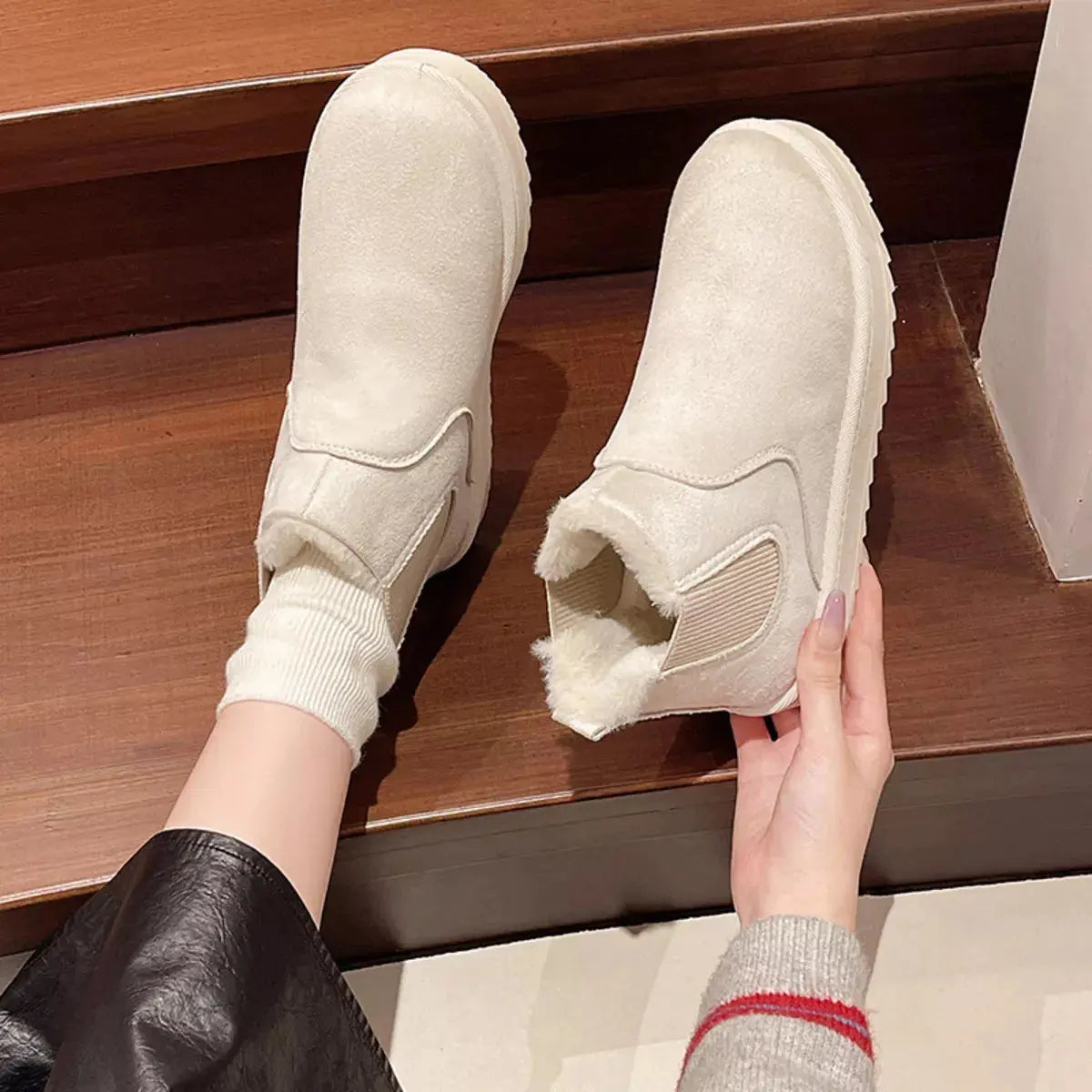 Round Toe Platform Boots Simply Love