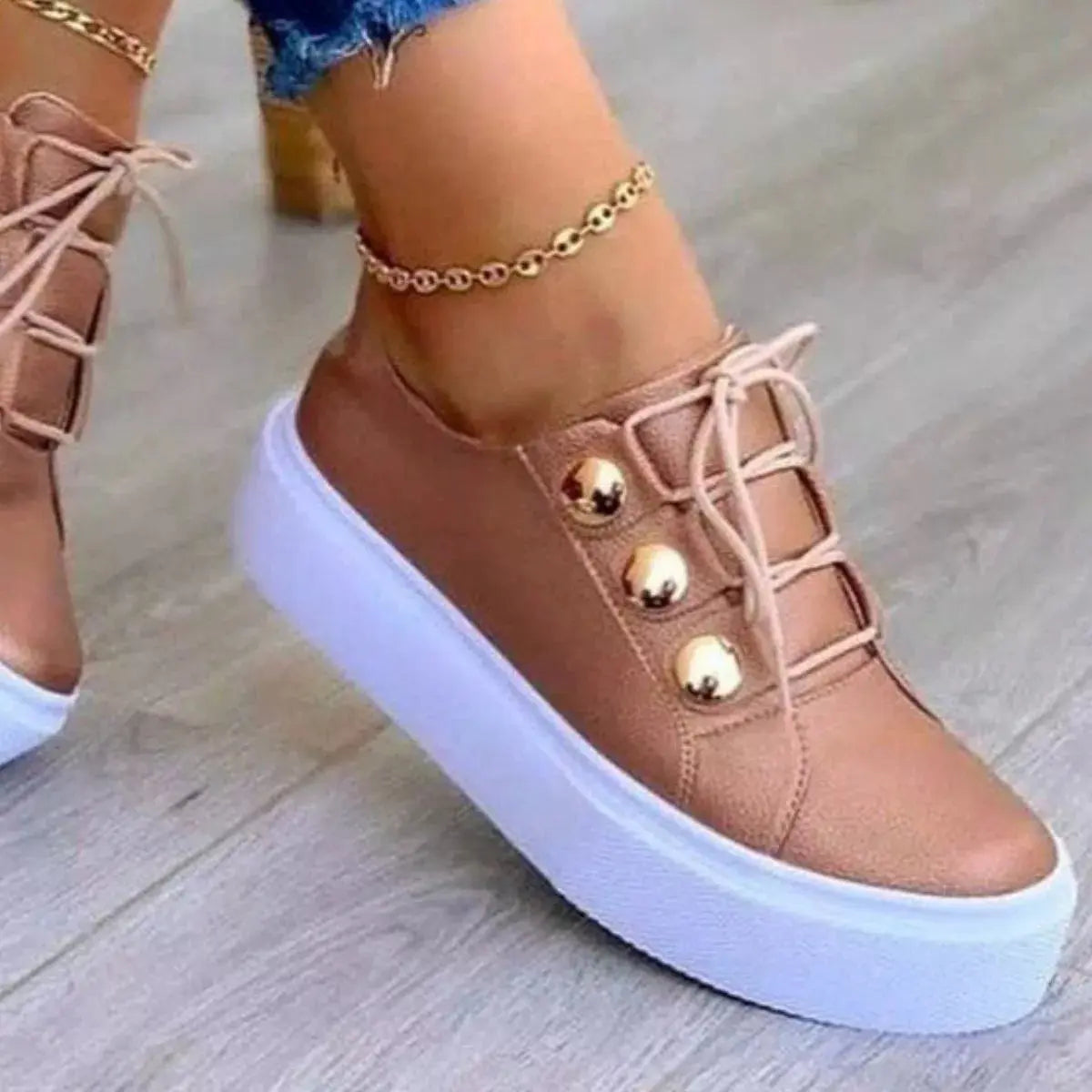 Round Toe Platform Sneakers Simply Love