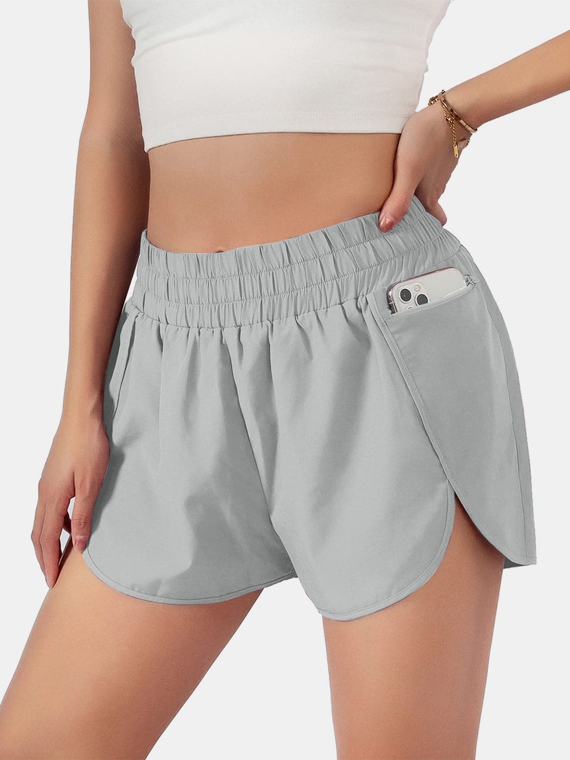 Elastic Waist Active Shorts.