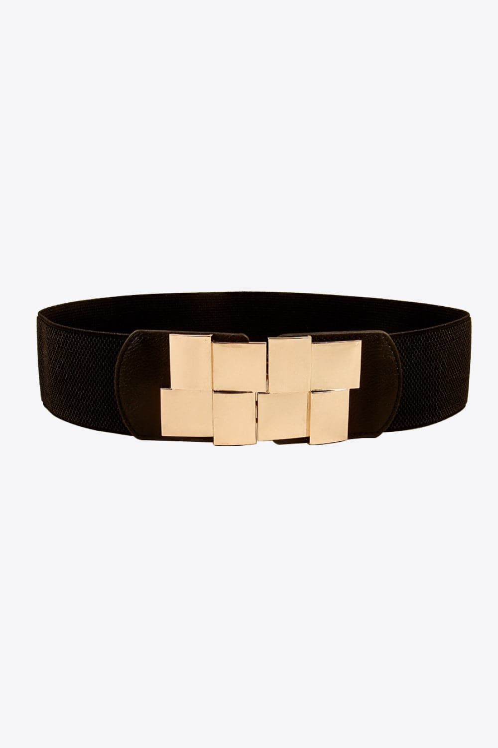 Geometric Buckle Elastic Wide Belt.