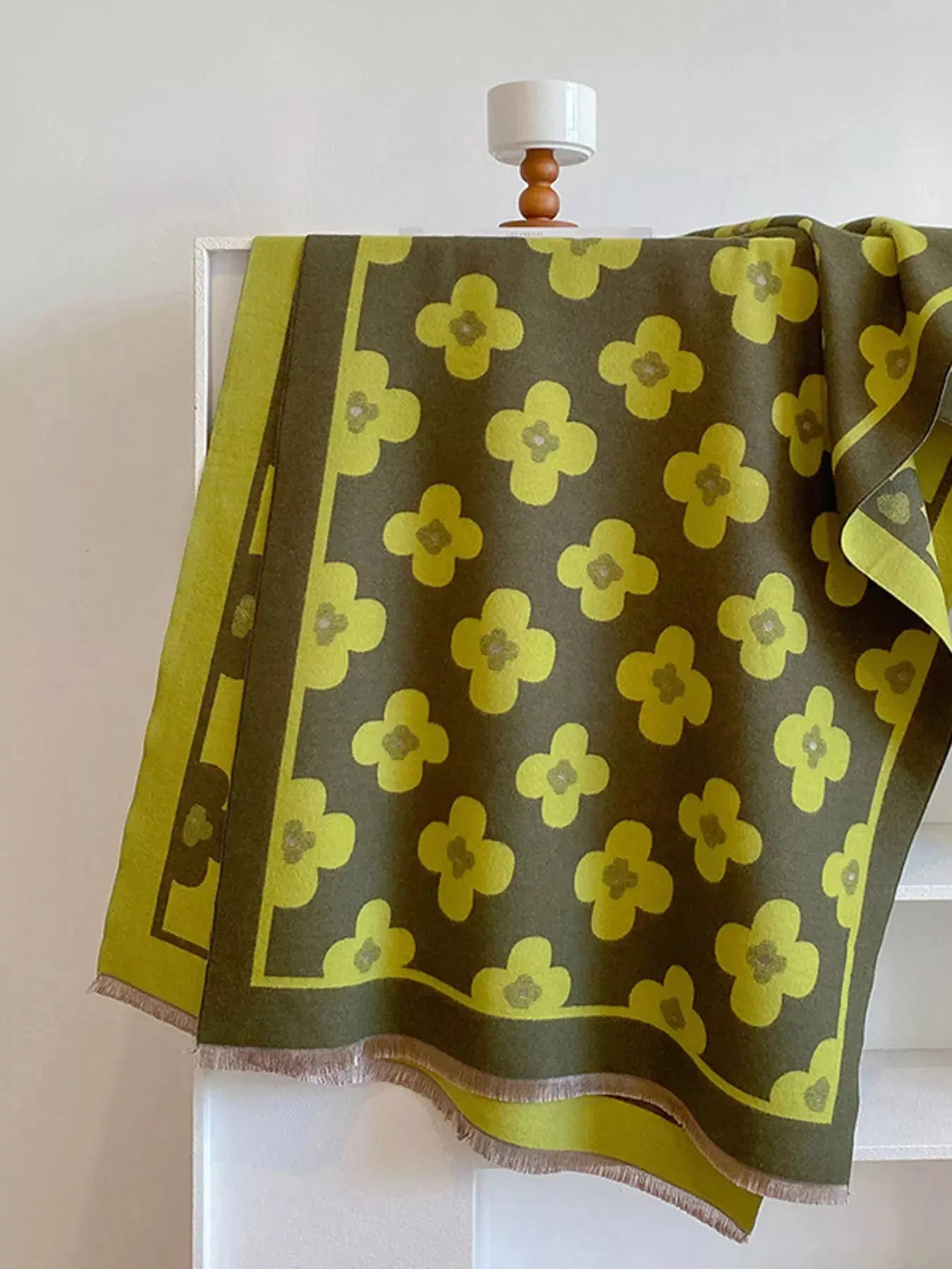 Floral Print Raw Hen Scarf Simply Love