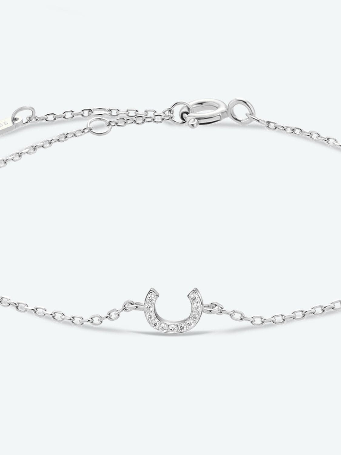 A To F Zircon 925 Sterling Silver Bracelet.