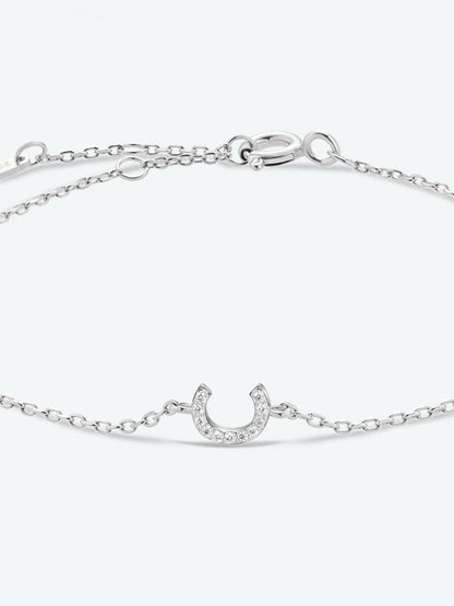 A To F Zircon 925 Sterling Silver Bracelet.