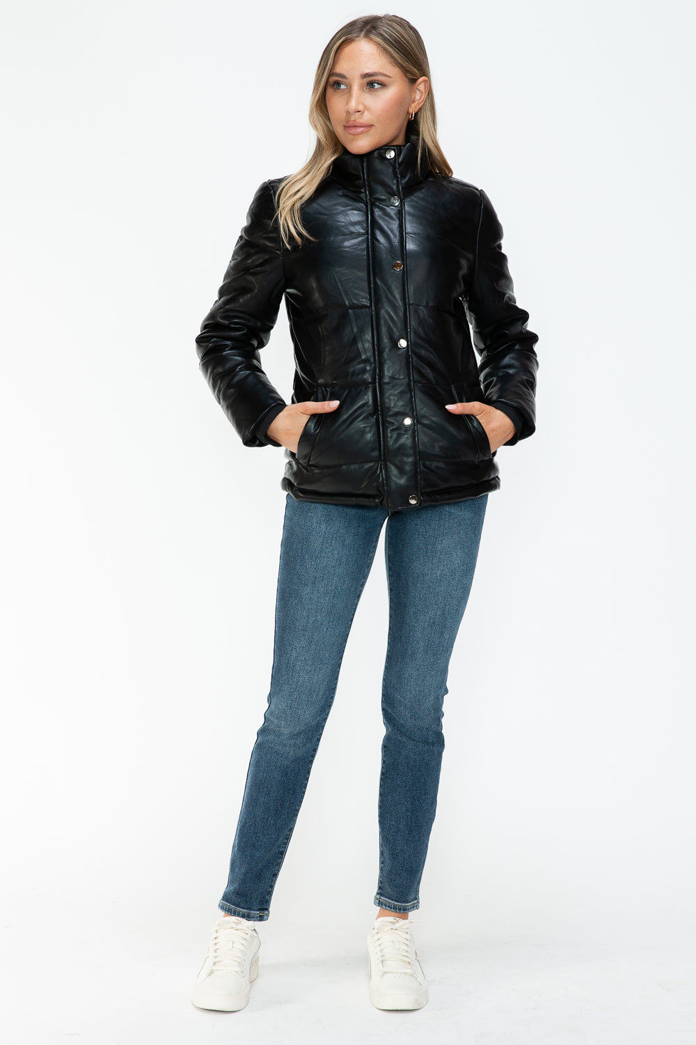 YMI Pocketed Zip Up Turtleneck Puffer Jacket Coco’s Tee Boutique