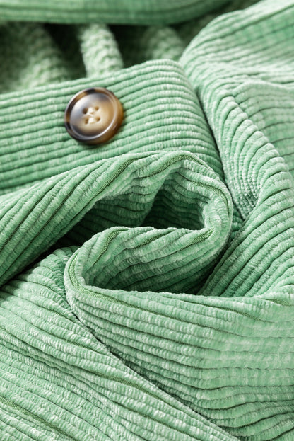 Mist green corduroy shacket