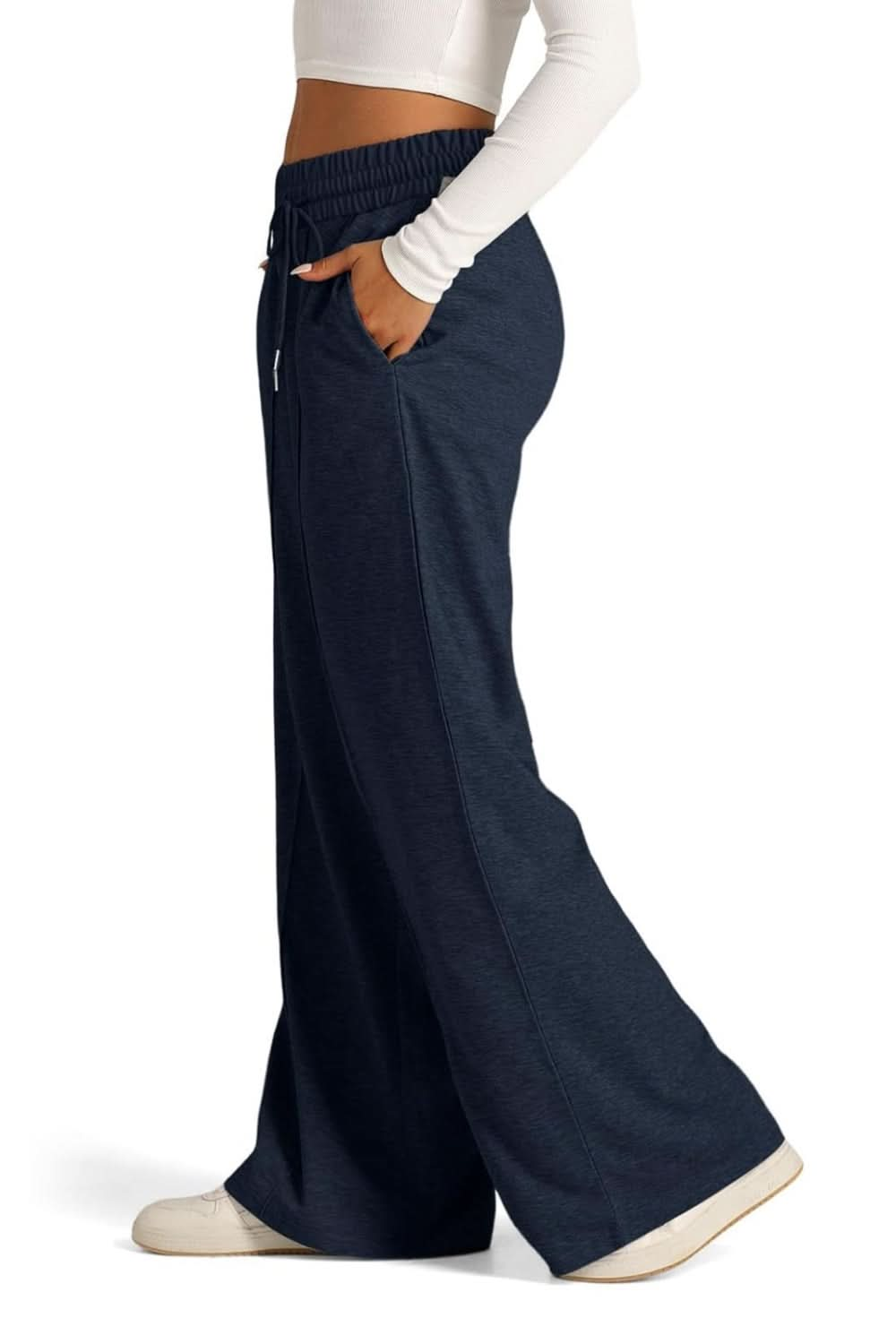 Effortlessly chic wide leg pants with drawstring waist