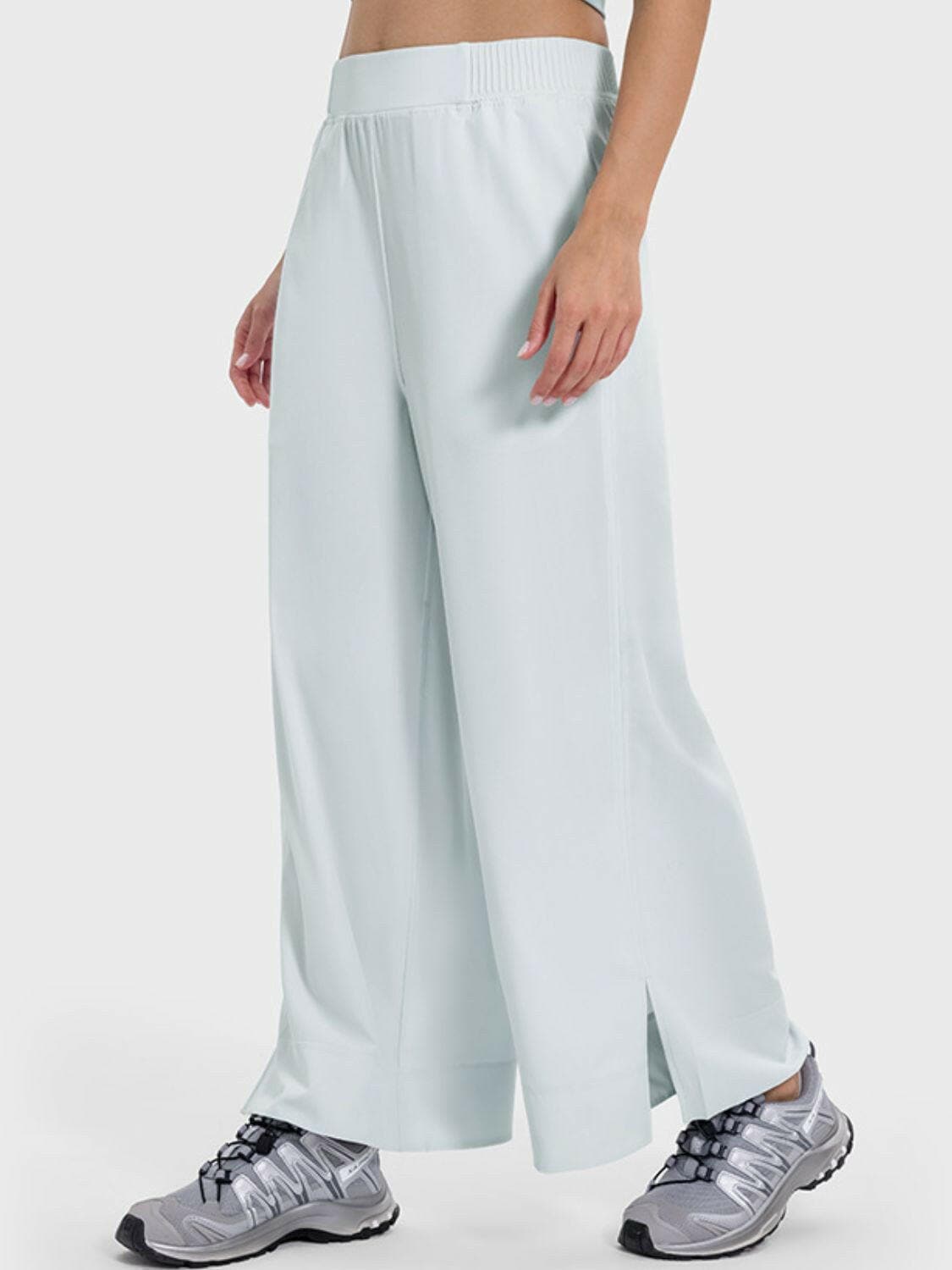 Slit Wide Leg Active Pants.