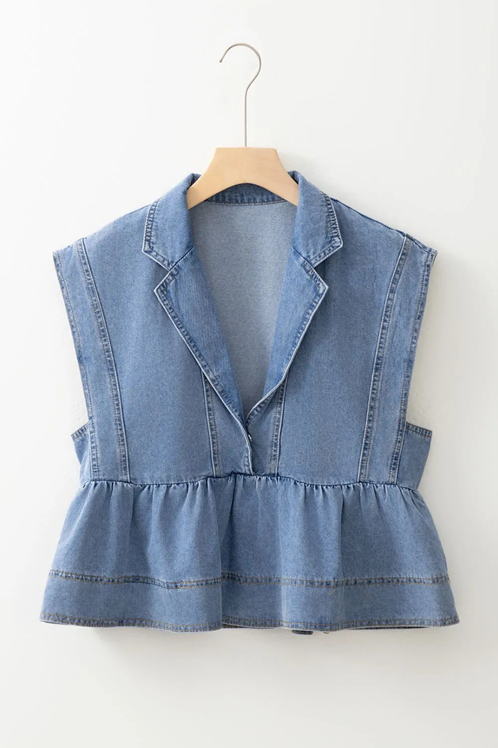 Simply Love: Denim Peplum Top