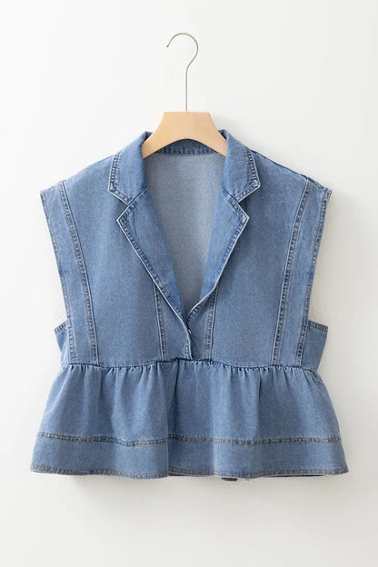 Simply Love: Denim Peplum Top