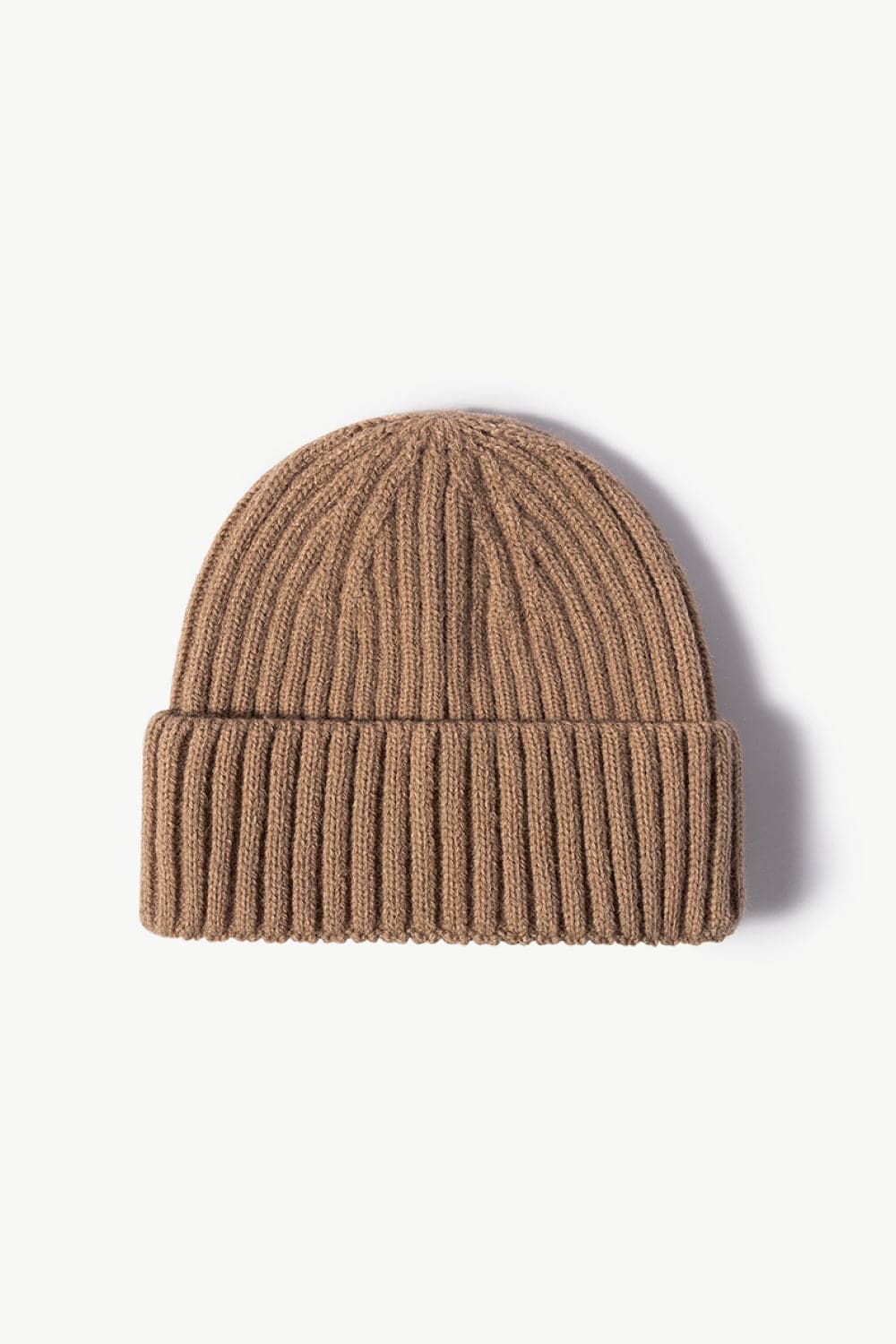 Rib-Knit Cuff Beanie.