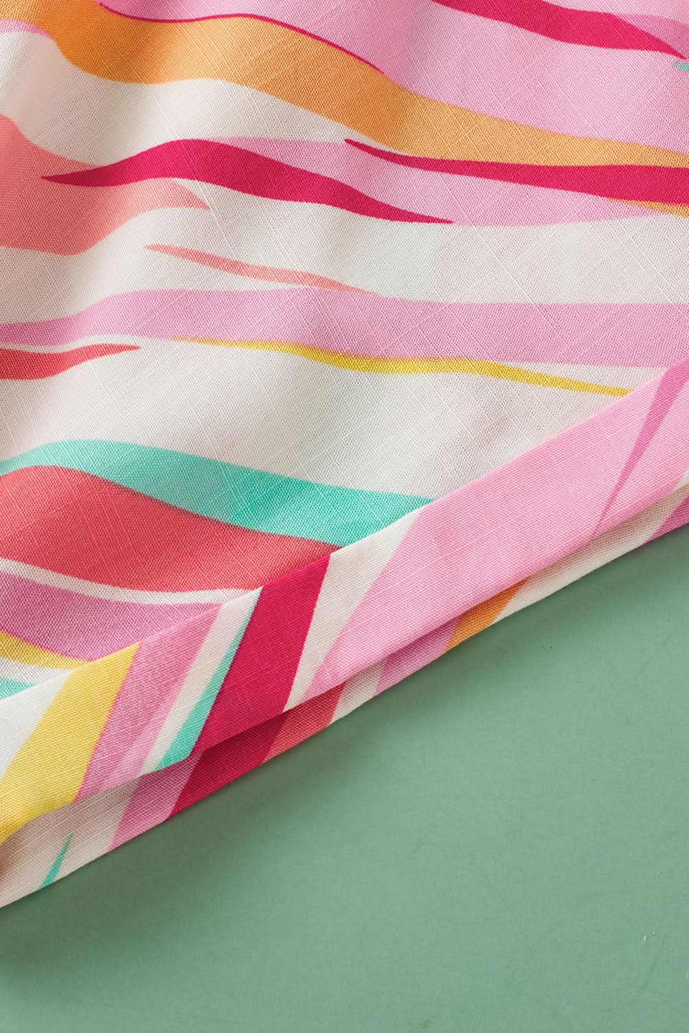 Chic plus-size abstract top, white - Love Salve 