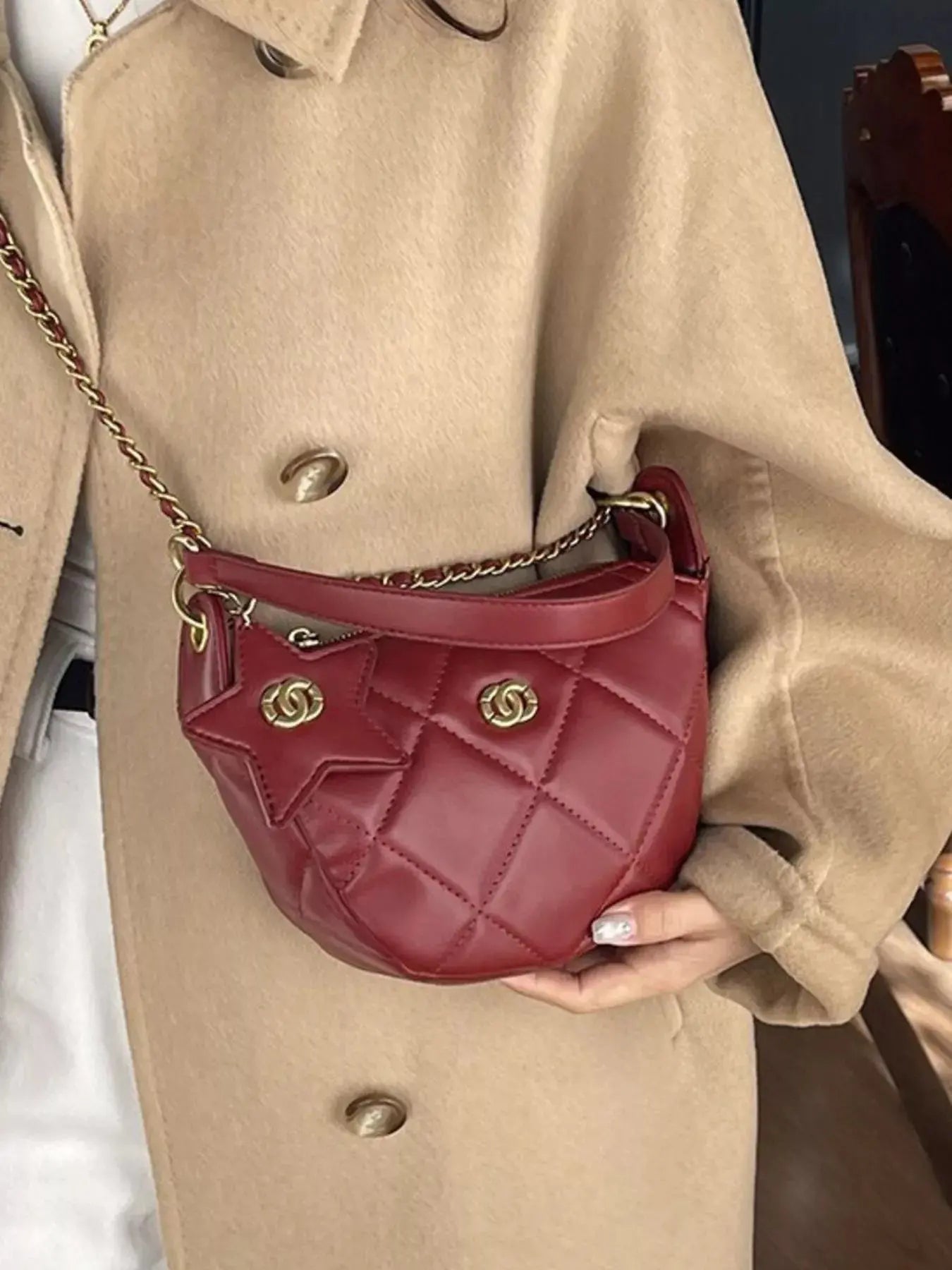 Quilted Chain Crossbody Bag Simply Love
