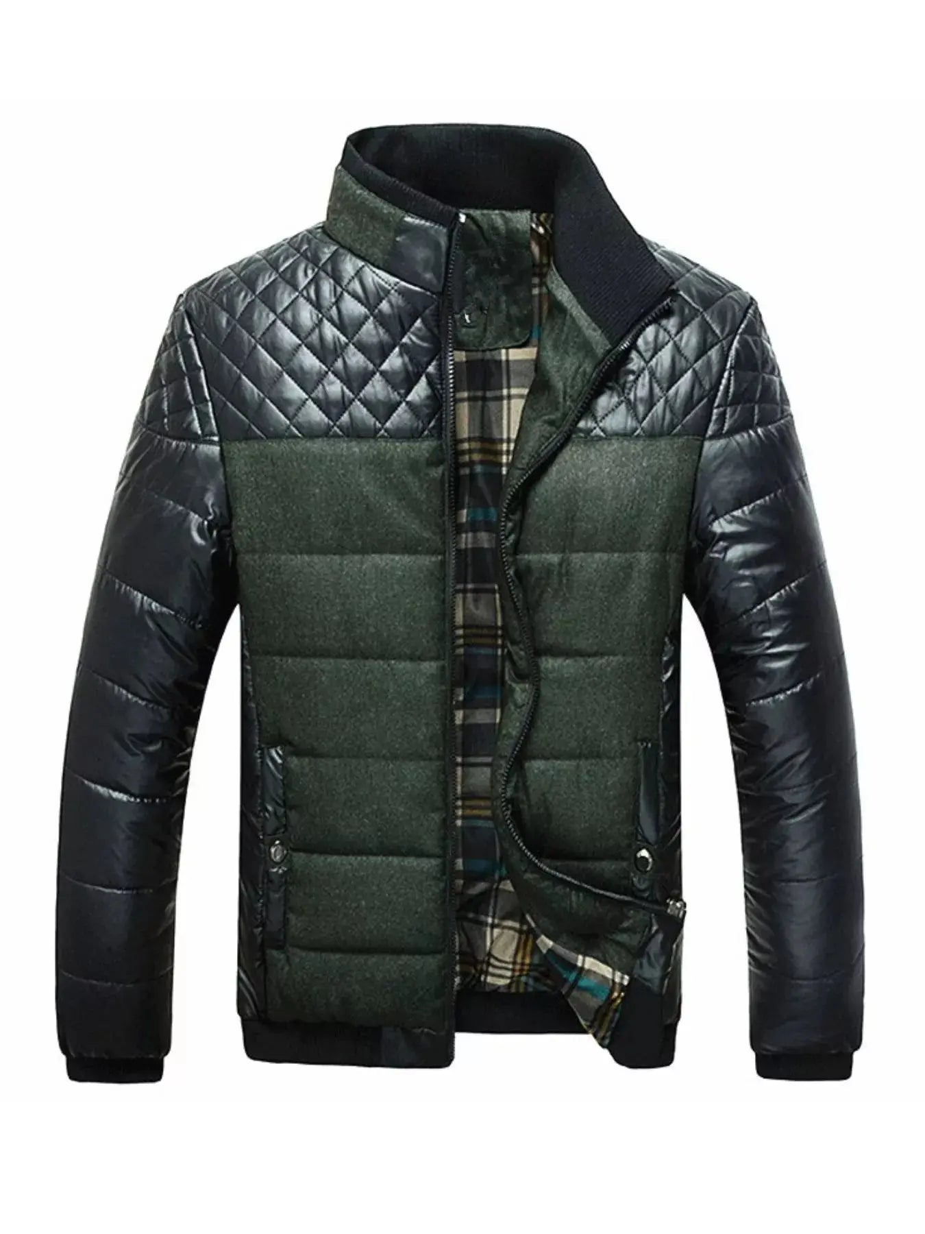 Men's Plus Size Zip Up Puffer Jacket Simply Love