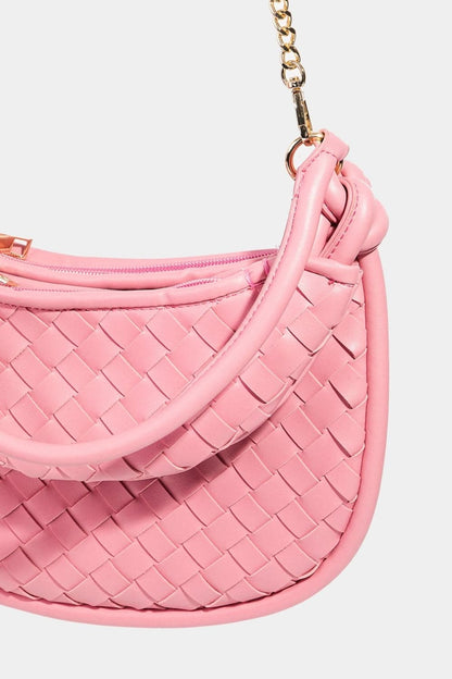 Fame half-moon woven handbag