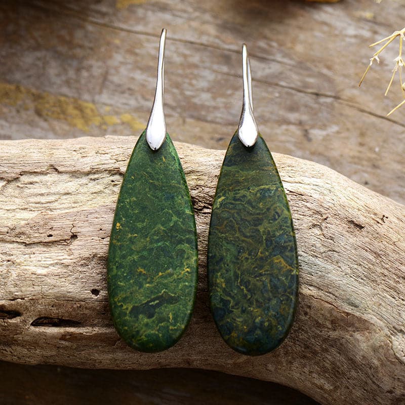 Natural Stone Waterdrop Shape Earrings.