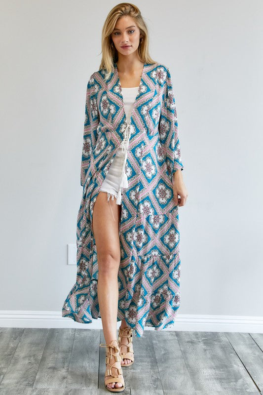 Bohemian Printed Kimono Jacket