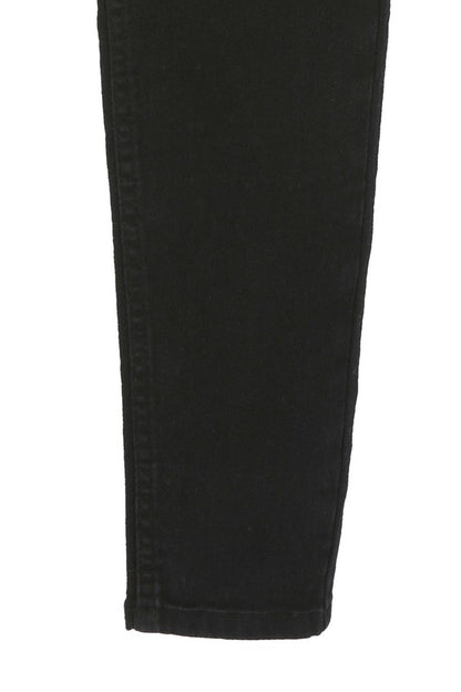 Sleek black stretch denim skinny jeans