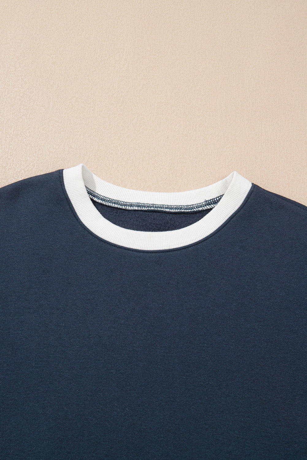 Premium Navy Blue Drop Shoulder Sweatshirt And Joggers Active Set