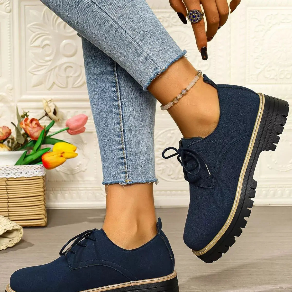 Lace-Up Platform Loafers Simply Love