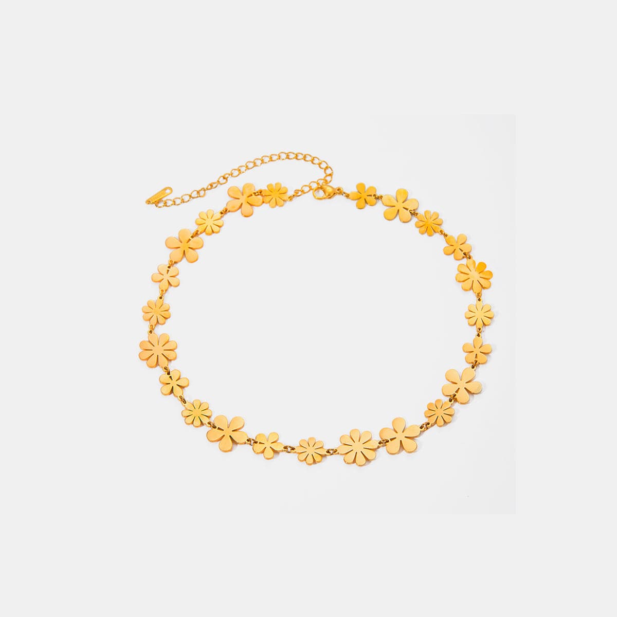 18K Gold-Plated Flower Necklace.