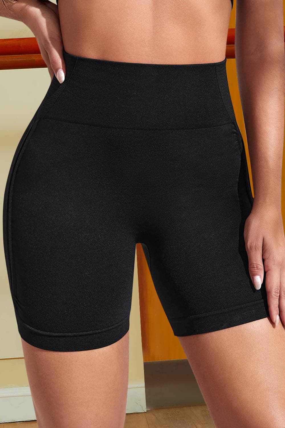 Wide Waistband Sports Shorts.