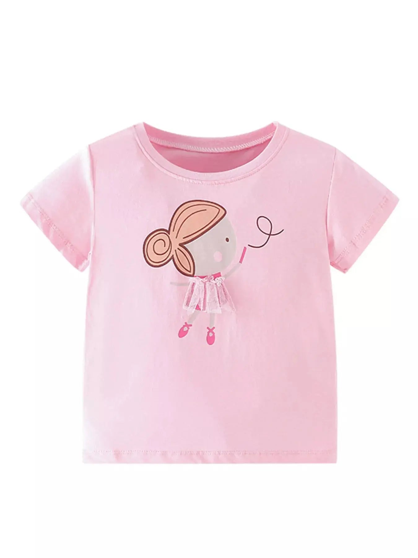 Children's Ballerina Graphic Short Sleeve T-Shirt Simply Love