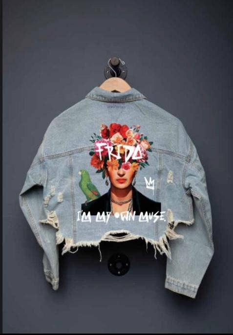 Frida Muse Crop Denim Jacket Coco’s Tee Boutique
