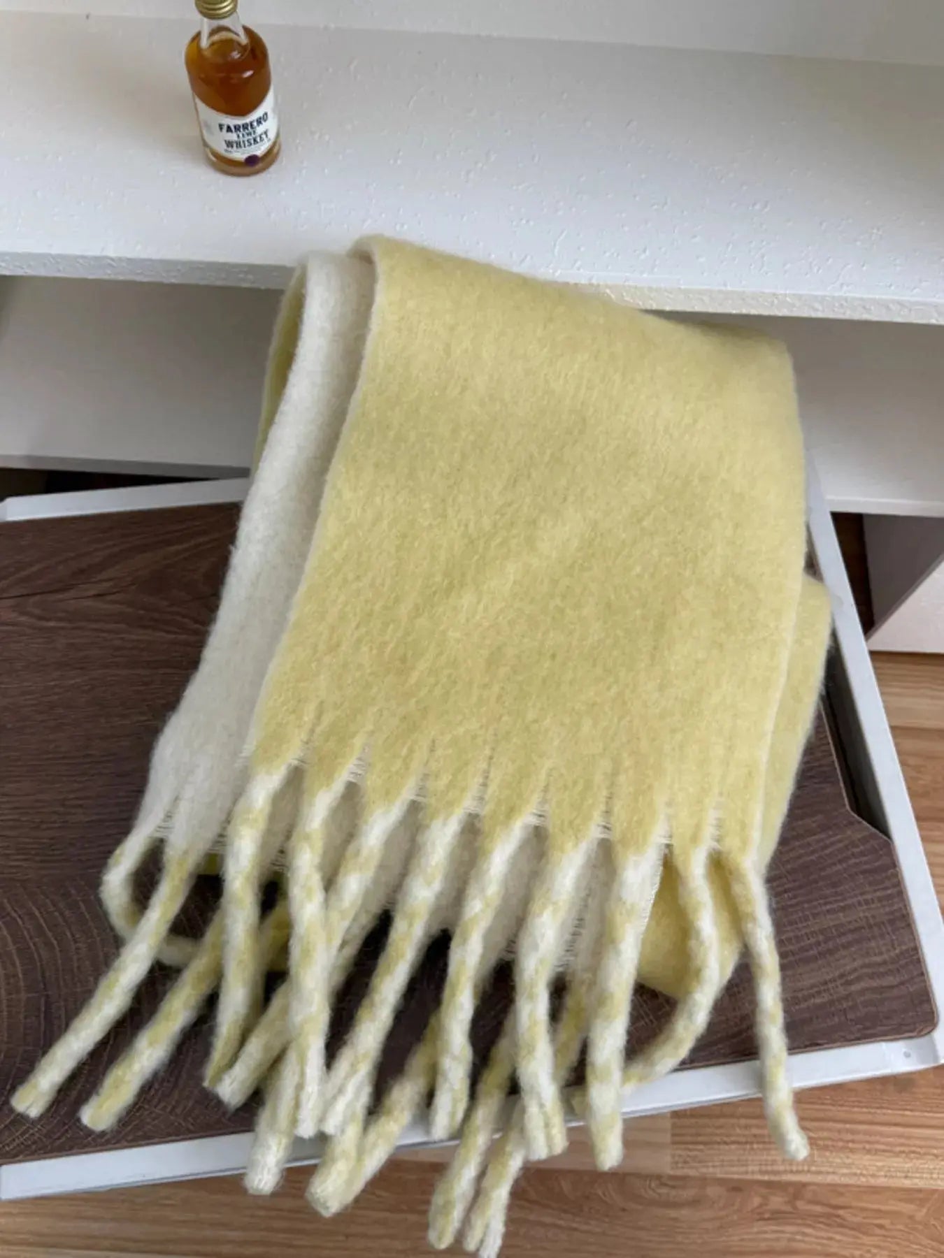 Color Block Fringe Winter Scarf Simply Love