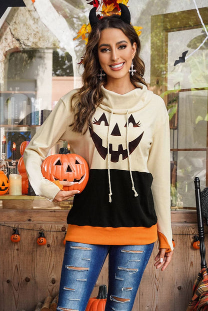 Casual pumpkin graphic hoodie