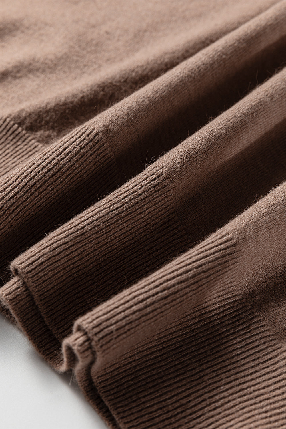 Dark Khaki Varsity Sweater With Contrast Striped Trim V Neck Dear-Lover Dropshipping