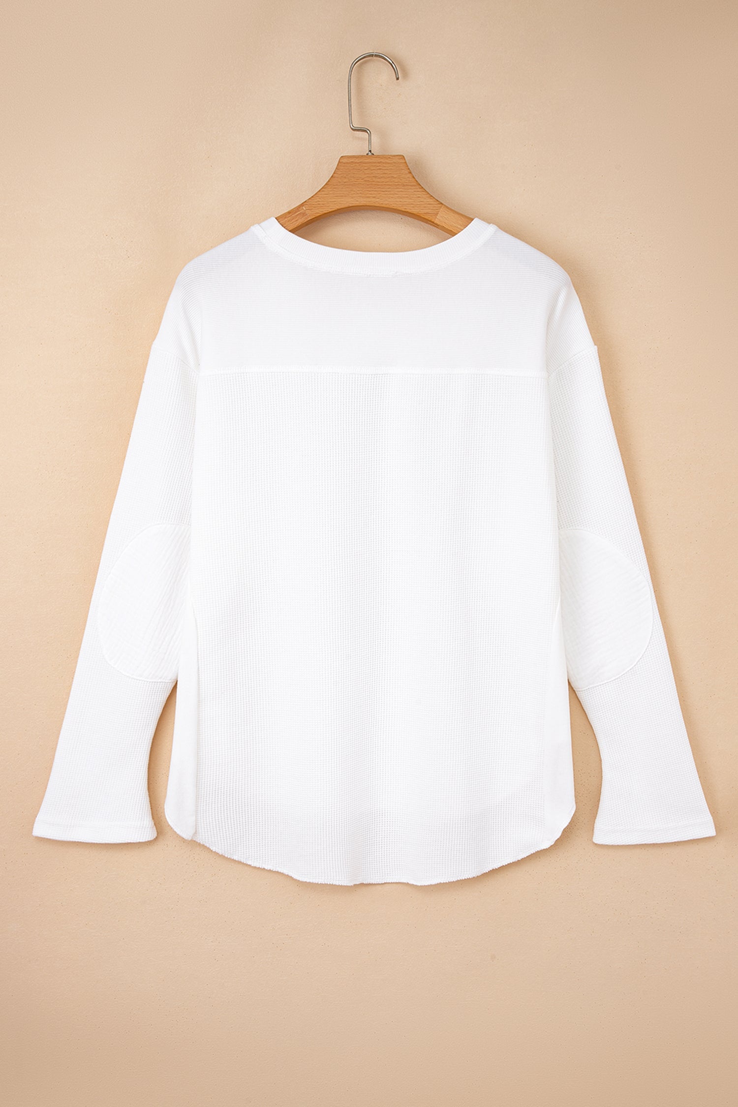 Dear-Lover White Waffle Knit Women's Dolman Top Casual Fall Fashion Oversized Fit Dear-Lover Dropshipping