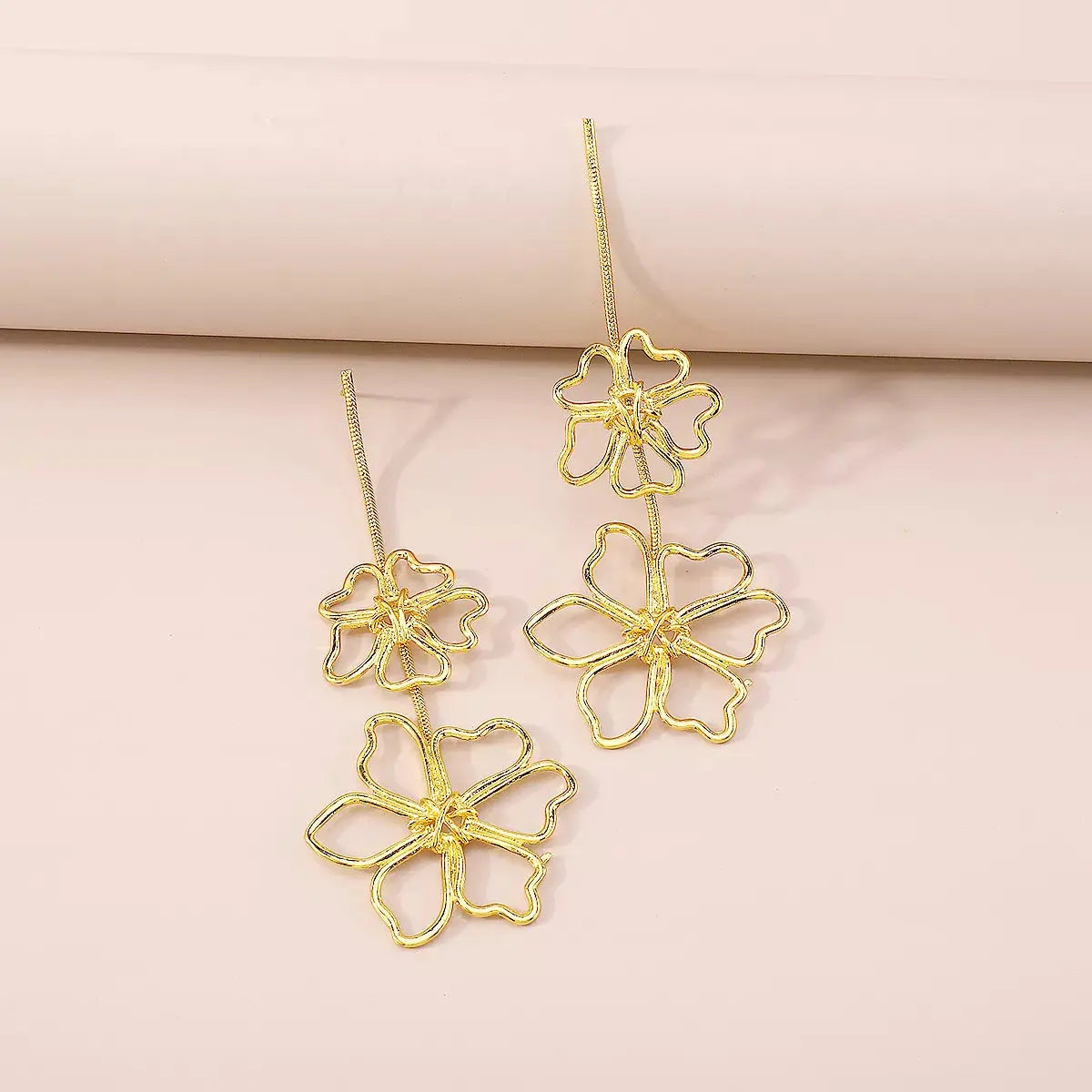 Alloy Flower Dangle Earrings Simply Love