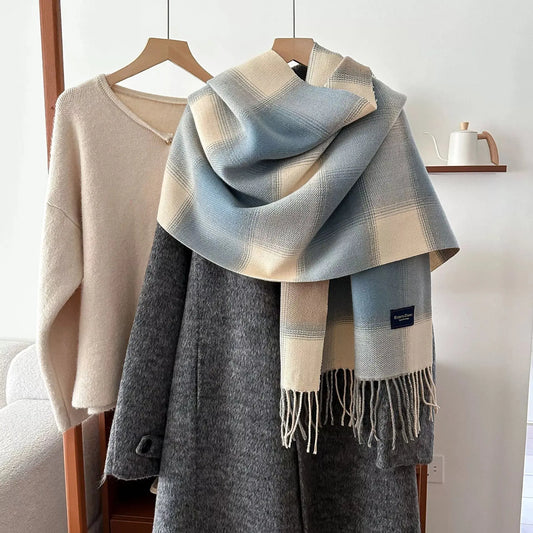 Plaid Fringe Scarf Simply Love