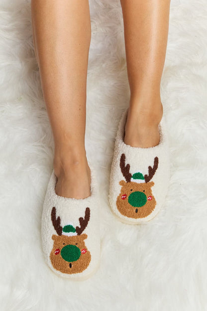 Melody Rudolph Print Plush Slide Slippers.