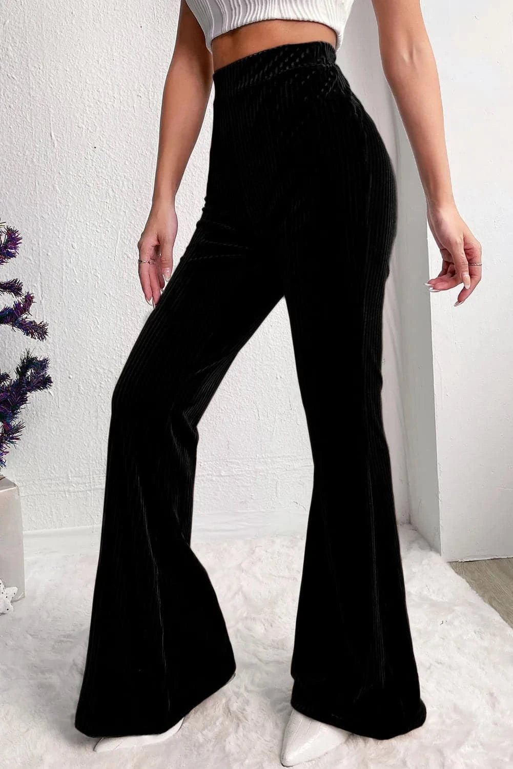 High Waist Bootcut PantsFeatures: Basic style
Sheer: Opaque
Material composition: 90% polyester, 10% elastane
Care instructions: Machine wash cold. Tumble dry low.
Imported


Size
US
Waist
Love Salve High Waist Bootcut PantsPants