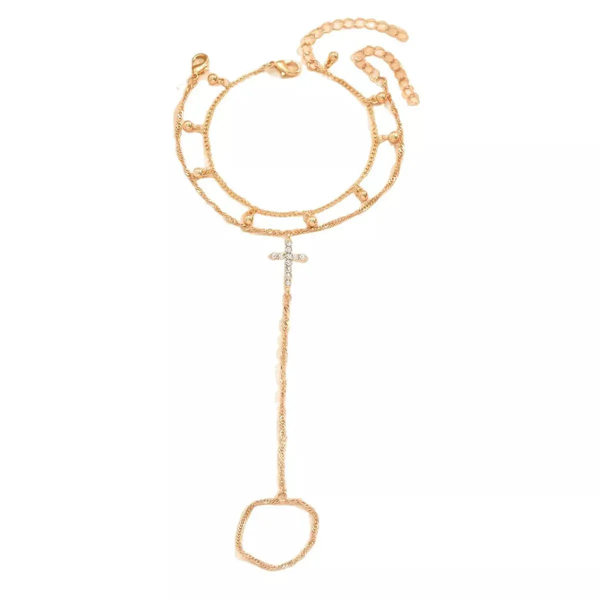 18K Gold-Plated Chain Cross Bracelet Simply Love